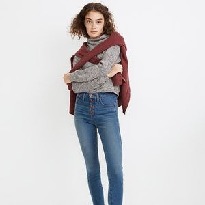 Madewell Button Jeans 10 in rise skinny jeans